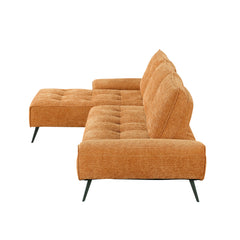 Dominic Orange 2-Piece Sectional with Left Chaise and Dual-position Backs - Ornate Home