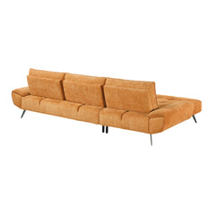 Dominic Orange 2-Piece Sectional with Left Chaise and Dual-position Backs - Ornate Home