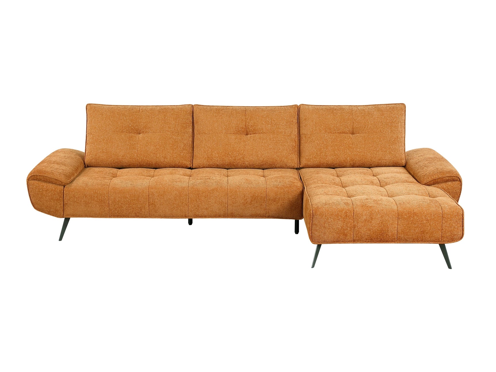 Dominic Orange 2-Piece Sectional with Right Chaise and Dual-position Backs - Ornate Home