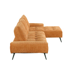 Dominic Orange 2-Piece Sectional with Right Chaise and Dual-position Backs - Ornate Home