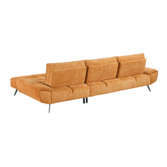 Dominic Orange 2-Piece Sectional with Right Chaise and Dual-position Backs - Ornate Home