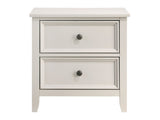 Donahue White Nightstand - Ornate Home
