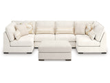 Donelson Creek Vanilla 4-Piece Sectional and Ottoman (Online Special Price) - Ornate Home