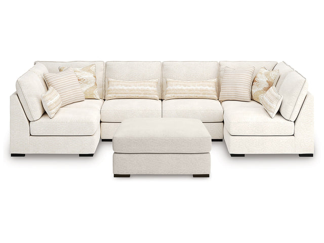 Donelson Creek Vanilla 4-Piece Sectional and Ottoman (Online Special Price) - Ornate Home