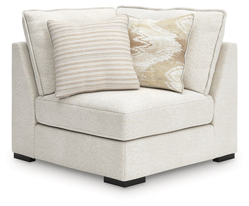 Donelson Creek Vanilla 4-Piece Sectional and Ottoman - Ornate Home