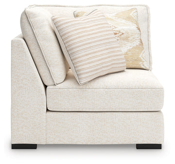 Donelson Creek Vanilla 4-Piece Sectional and Ottoman - Ornate Home