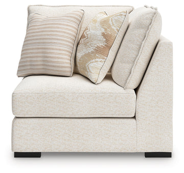 Donelson Creek Vanilla 4-Piece Sectional and Ottoman - Ornate Home