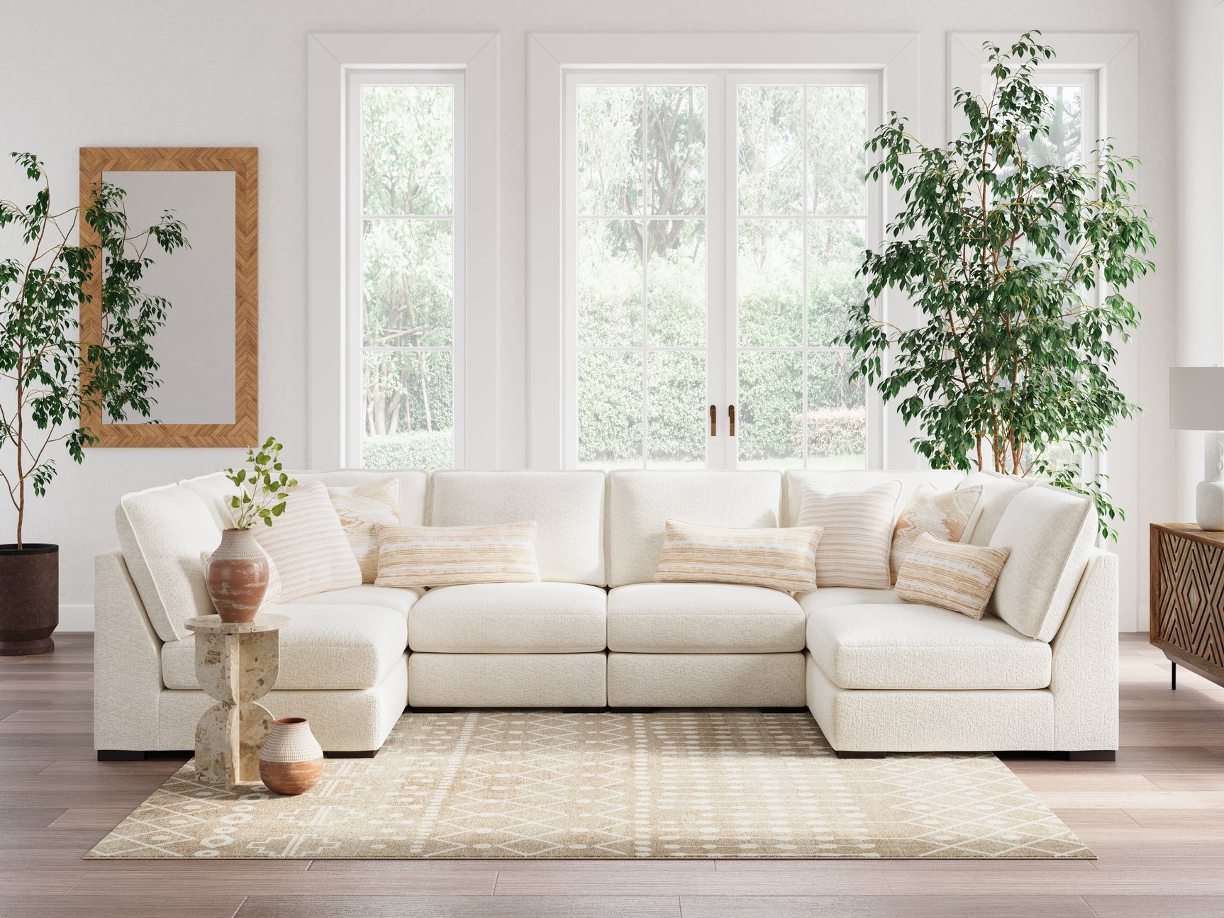 Donelson Creek Vanilla 6-Piece Sectional (Online Special Price) - Ornate Home