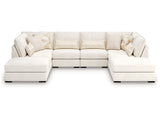 Donelson Creek Vanilla 6-Piece Sectional and Ottoman (Online Special Price) - Ornate Home