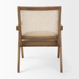 Donna Light Beige Cane Back Dining Arm Chair - Ornate Home