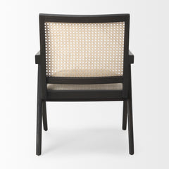 Donna Natural/Black Cane Back Dining Side Chair - Ornate Home