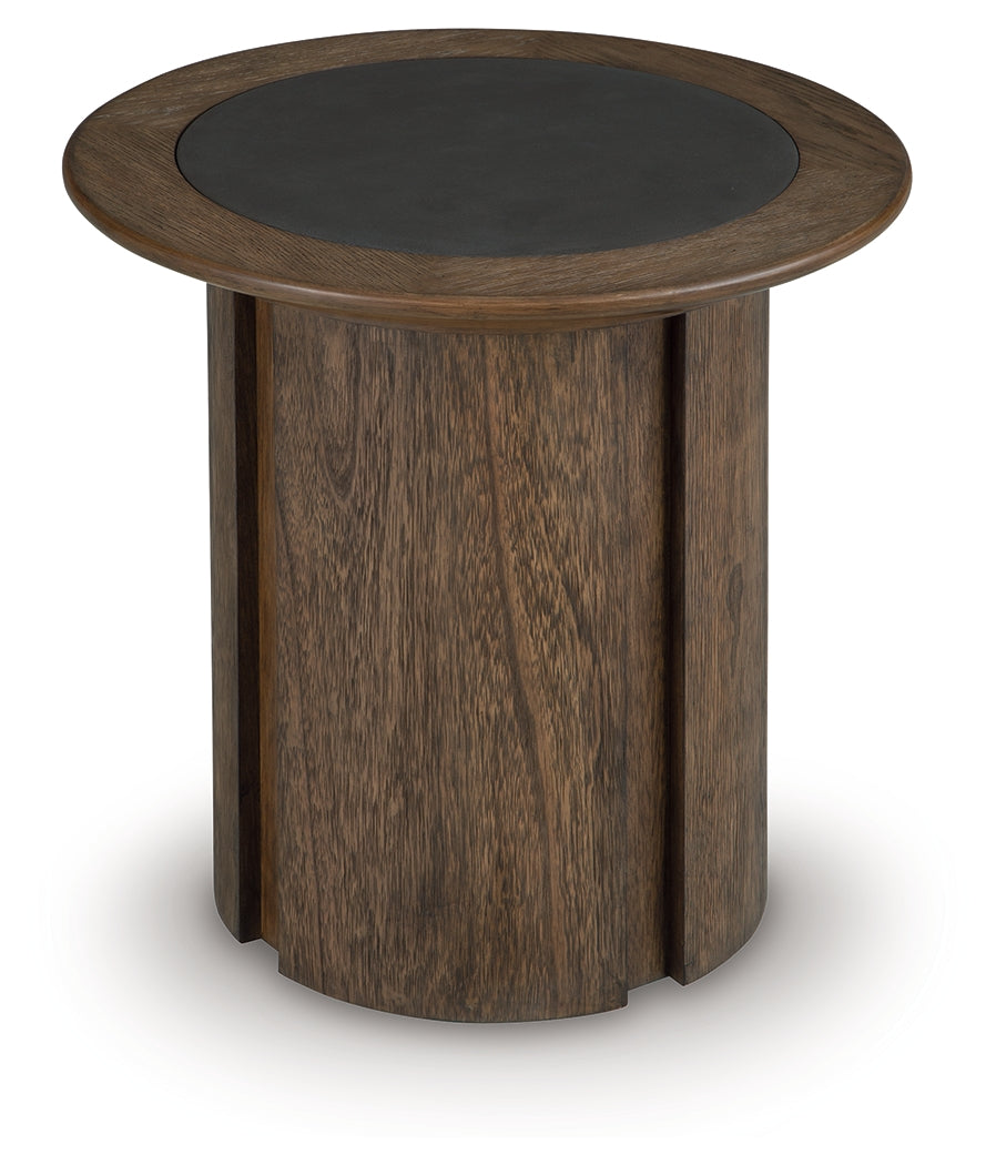 Dontayne Warm Brown End Table - Ornate Home