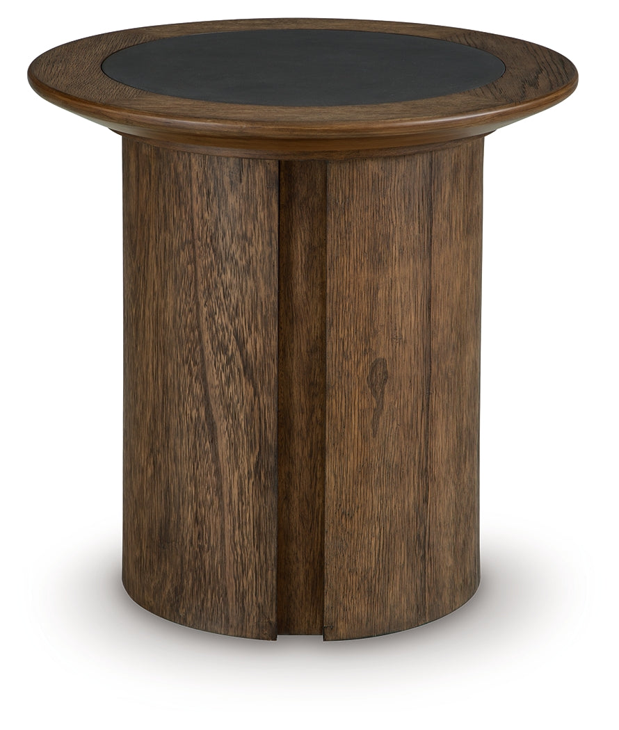 Dontayne Warm Brown End Table - Ornate Home