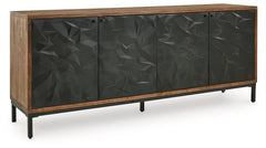 Dorannby Black/Brown Accent Cabinet - Ornate Home