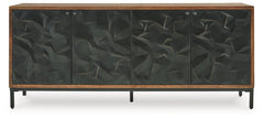 Dorannby Black/Brown Accent Cabinet - Ornate Home