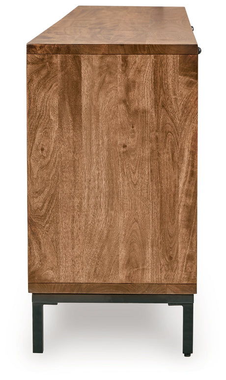 Dorannby Black/Brown Accent Cabinet - Ornate Home