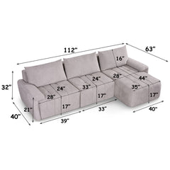 Dorcas Gray Sectional Sofa - Ornate Home