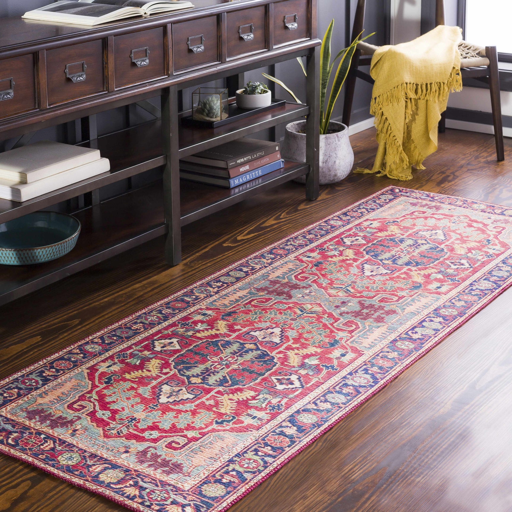 Dorcas Red Performance Rug - Ornate Home