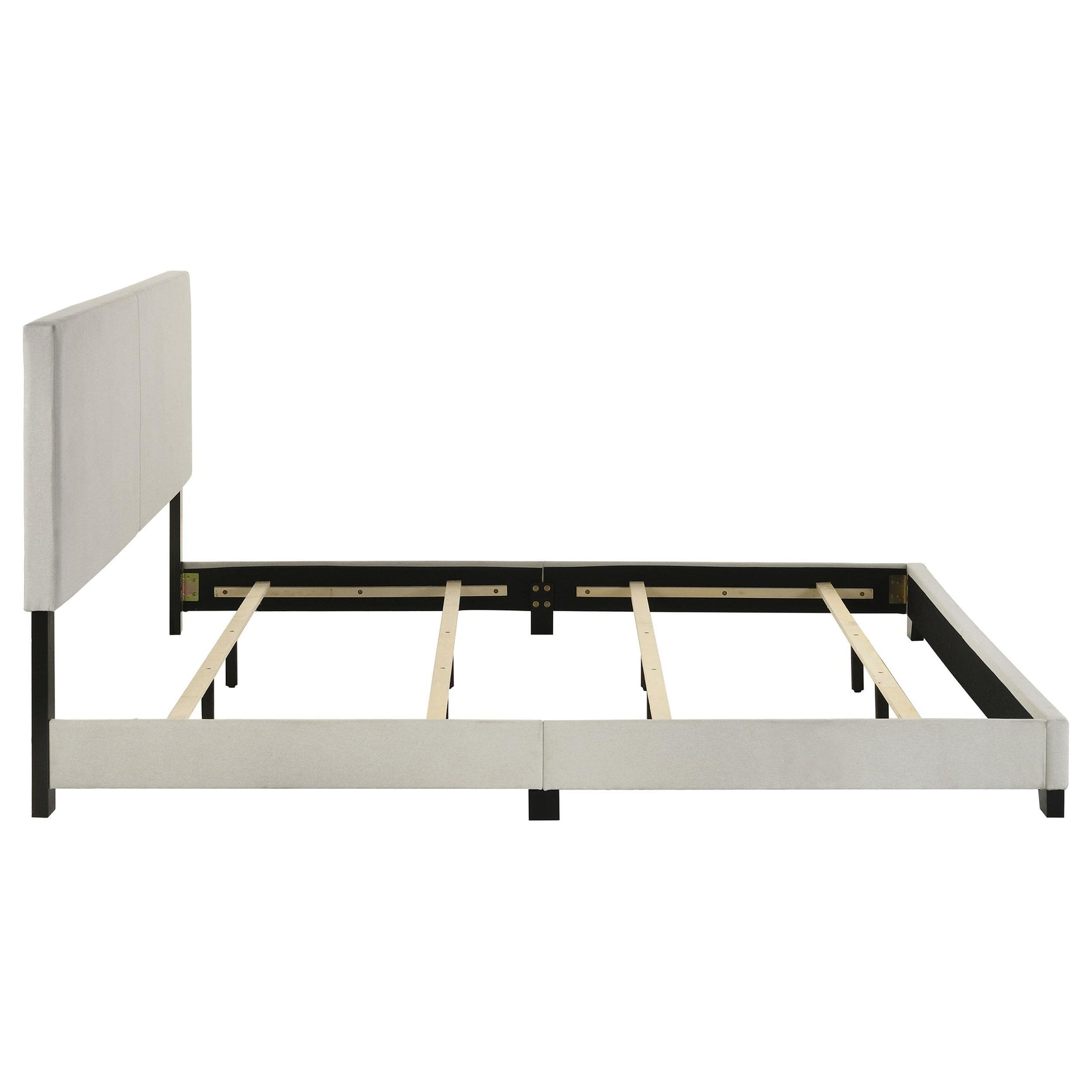 Dorian Cream Fabric Upholstered California King Panel Bed - Ornate Home