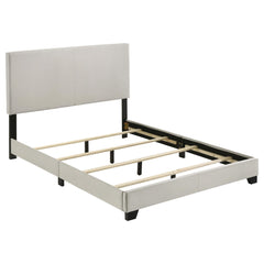 Dorian Cream Fabric Upholstered Full Panel Bed - Ornate Home