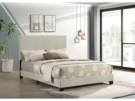 Dorian Cream Fabric Upholstered Full Panel Bed - Ornate Home