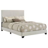 Dorian Cream Fabric Upholstered Full Panel Bed - Ornate Home