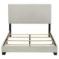 Dorian Cream Fabric Upholstered Full Panel Bed - Ornate Home