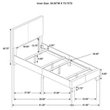 Dorian Cream Fabric Upholstered Twin Panel Bed - Ornate Home