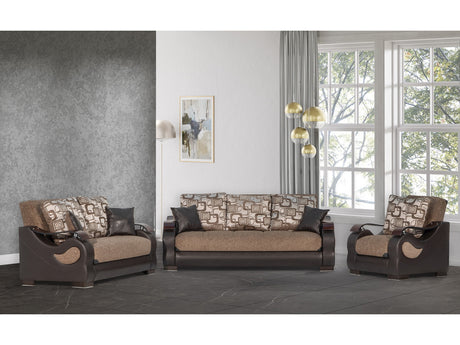 Dorian Sport Brown Living Room Set / 3pc - Ornate Home