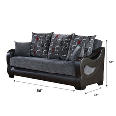 Dorian Sport Gray Living Room Set / 3pc - Ornate Home