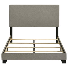 Dorian Taupe Fabric Upholstered Full Panel Bed - Ornate Home