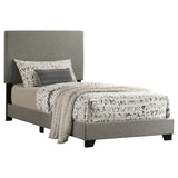 Dorian Taupe Fabric Upholstered Twin Panel Bed - Ornate Home