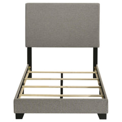 Dorian Taupe Fabric Upholstered Twin Panel Bed - Ornate Home