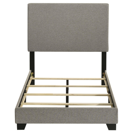 Dorian Taupe Fabric Upholstered Twin Panel Bed - Ornate Home