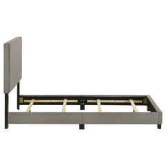 Dorian Taupe Fabric Upholstered Twin Panel Bed - Ornate Home