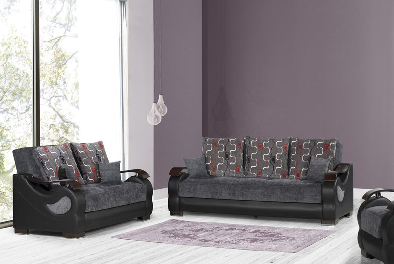 Dorian Sport Gray Living Room Set / 2pc - Ornate Home