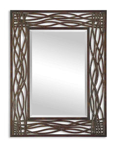 Dorigrass Brown Metal Mirror - Ornate Home