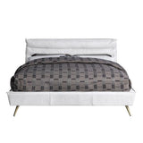 Doris Top Grain Leather Platform Bed Frame - Ornate Home