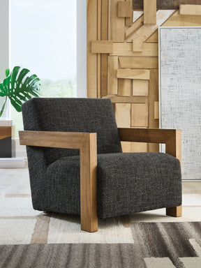 Dorney Charcoal/Brown Accent Chair - Ornate Home