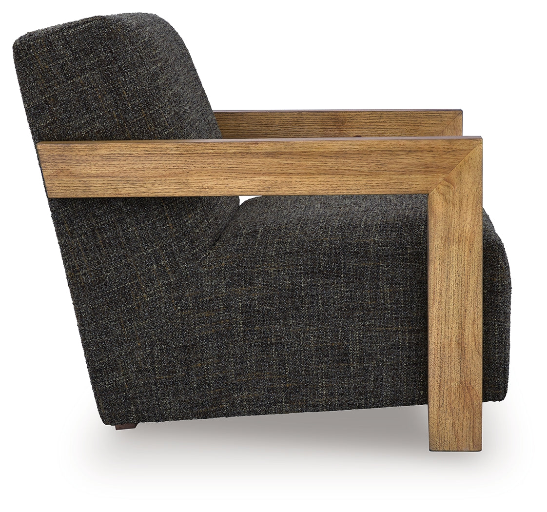 Dorney Charcoal/Brown Accent Chair - Ornate Home