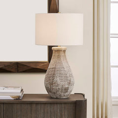 Dorothea Brown/Gray Textured Table Lamp - Ornate Home