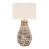 Dorothea Brown/Gray Textured Table Lamp - Ornate Home