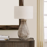 Dorothea Brown/Gray Textured Table Lamp - Ornate Home