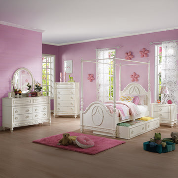 Dorothy Ivory Full Post Bed - Ornate Home