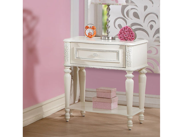 Dorothy Ivory Nightstand W/1 Drawer - Ornate Home