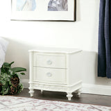Dorothy Ivory Nightstand W/2 Drawers - Ornate Home
