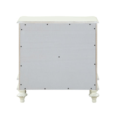 Dorothy Ivory Nightstand W/2 Drawers - Ornate Home