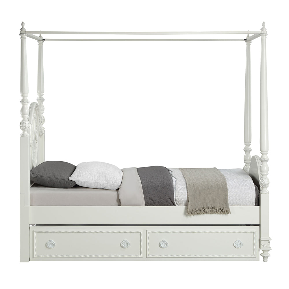 Dorothy Ivory Twin Post Bed - Ornate Home