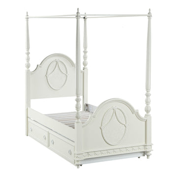 Dorothy Ivory Twin Post Bed - Ornate Home