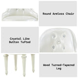 Dorothy Ivory Vanity Chair W/Swivel - Ornate Home